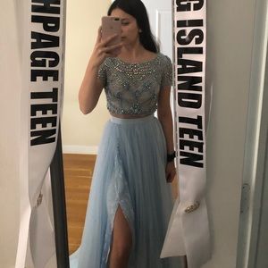 SOLD Light blue Sherri hill two piece